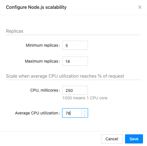 Autoscaling rules